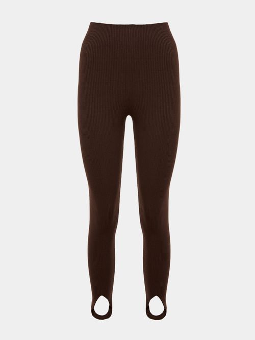 Calça Fuseau Canelada Chocolate