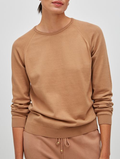 Camel Basic Round Gola Sweater