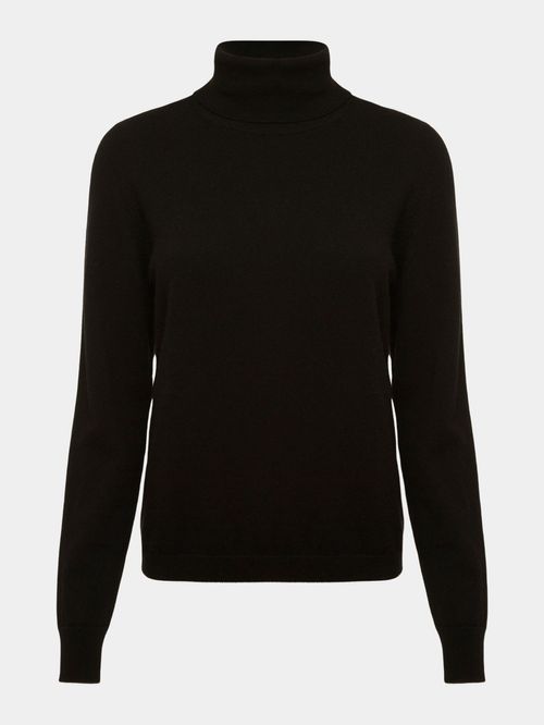 Black Cashmere Turtleneck Sweater