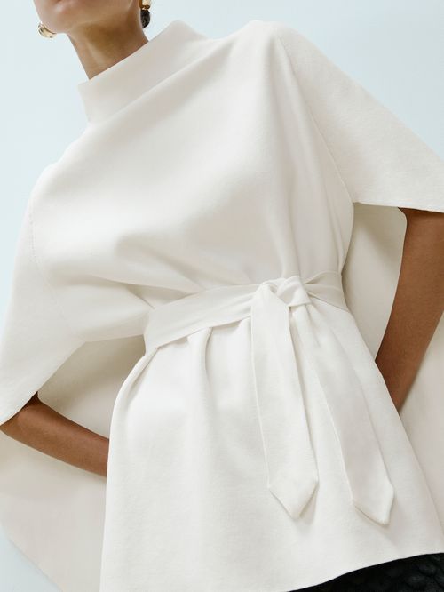 Capa Minimal com Cinto Off White