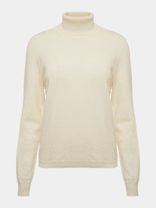 Off-White Cashmere Turtleneck Sweater