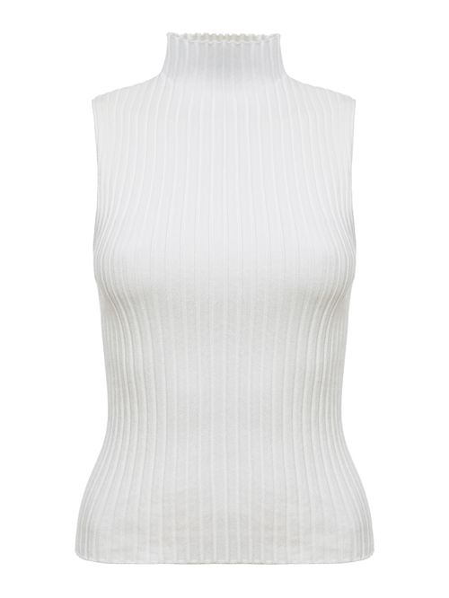 Regata Canelada Gola Chaminé Off White