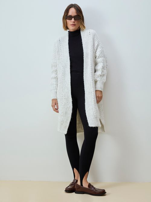 Casaco Mullet em Ponto Pérola Off white