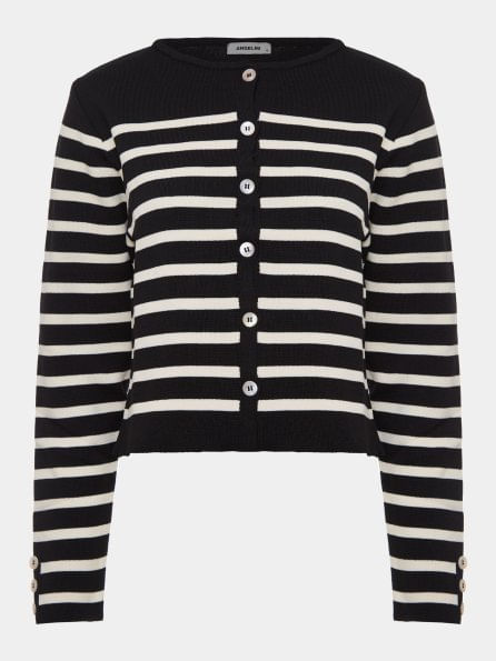 Cardigan Navy Preto