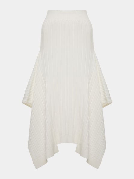 Saia Midi Assimétrica Off White