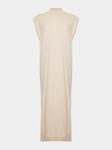 Vestido Longo sem Manga Cru