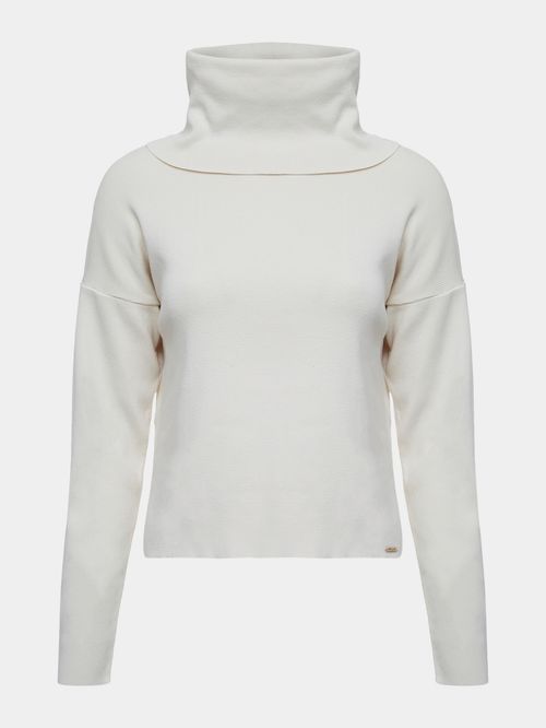 Raw High Neck Straight Armhole Blouse