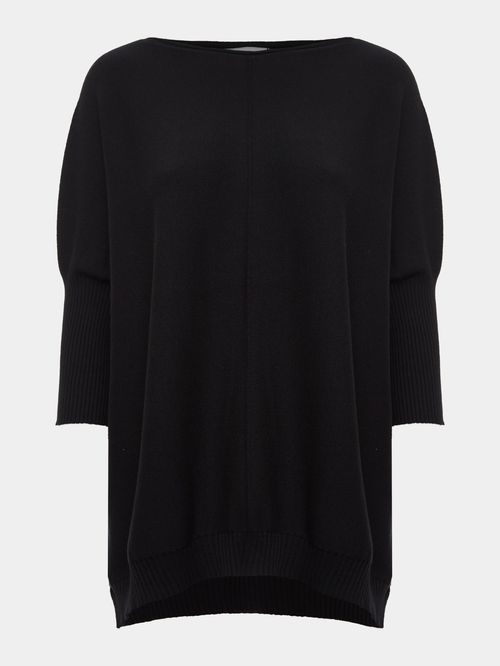 Blusa Manga Sobreposta Preto