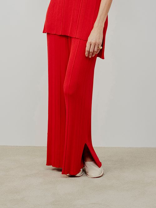 Calça Canelada Leve Vermelho