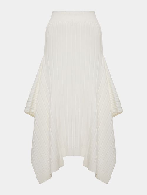 Saia Midi Assimétrica Off White