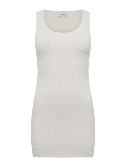 Vestido Mini Com Decote em U Cru