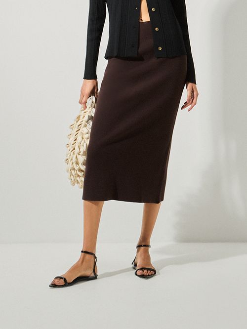 Chocolate Midi Skirt