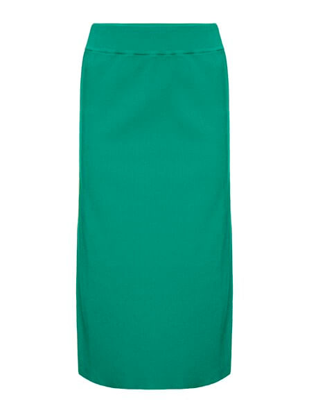 Saia Midi Evasê Verde