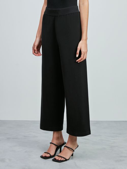 Cropped Pants Knit Black