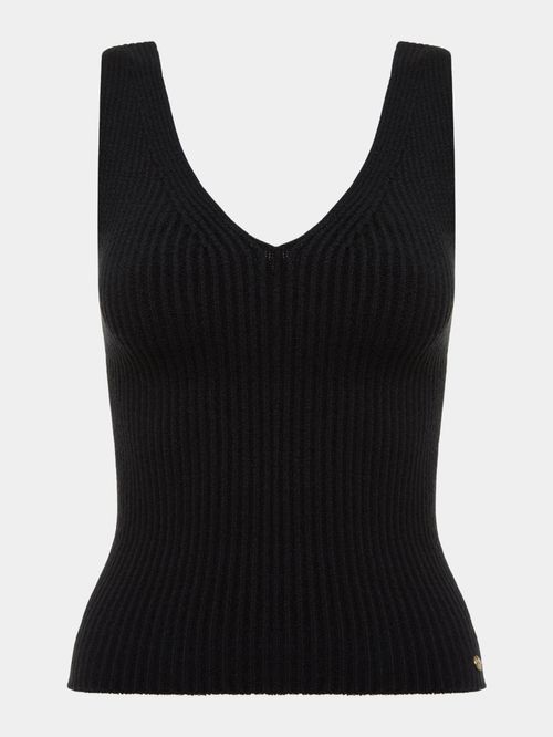 Regata Decote em V Preto