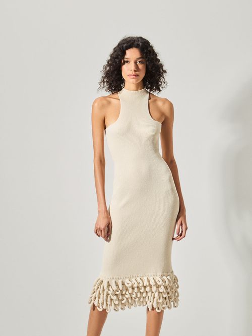 Fringed Midi Dress Raw