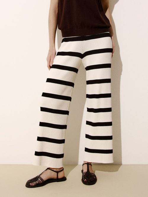 Calça ampla listrada Off White