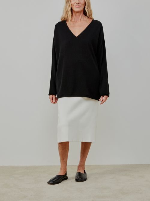 Anselmi 100% Cashmere Black Blouse