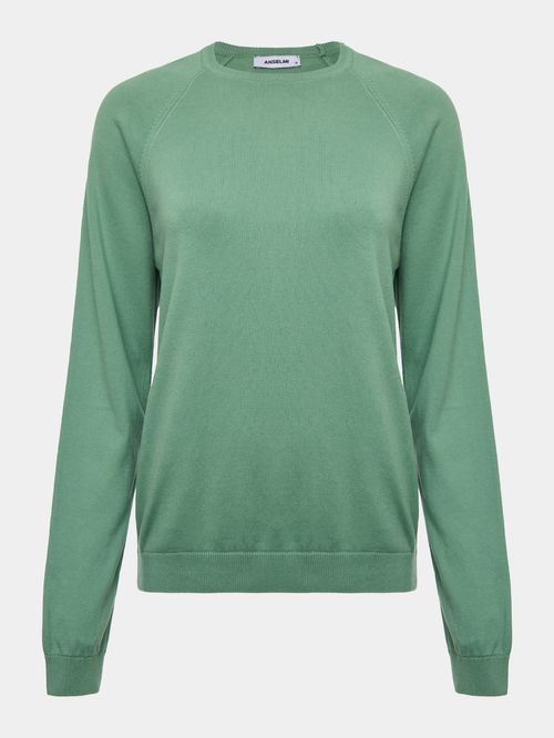 Olive Basic Round Neck Sweater