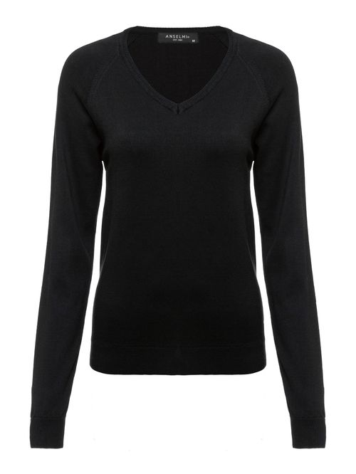 Basic Black V-Neck Sweater