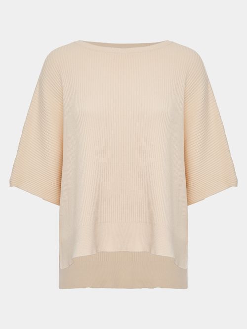 Raw Ribbed Wide Blouse