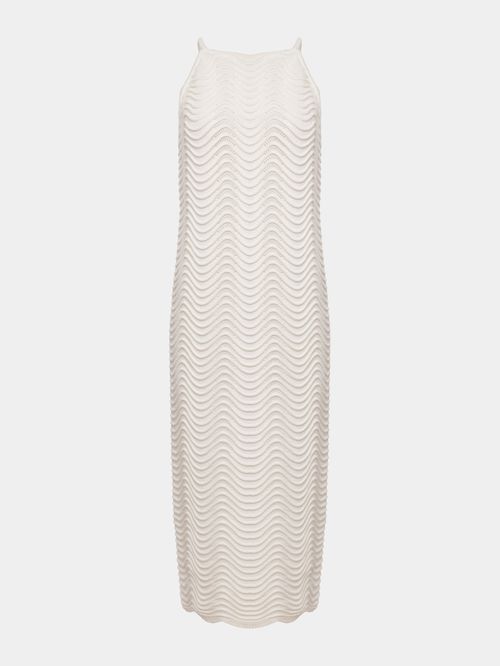 Vestido Midi Ondas Off White