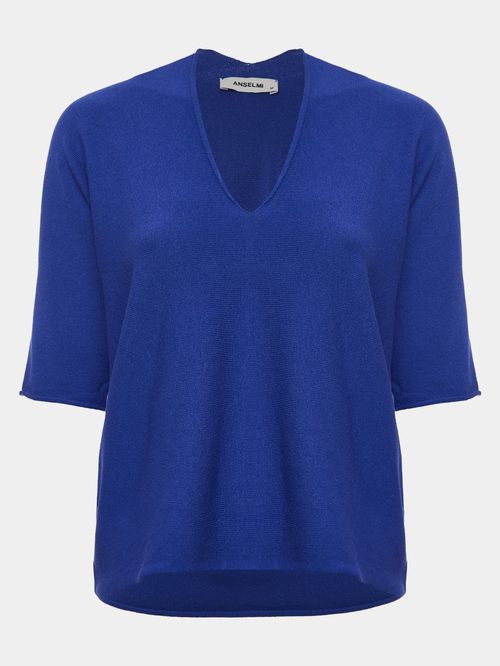 Abyssal Blue 3D Short Sleeve Blouse