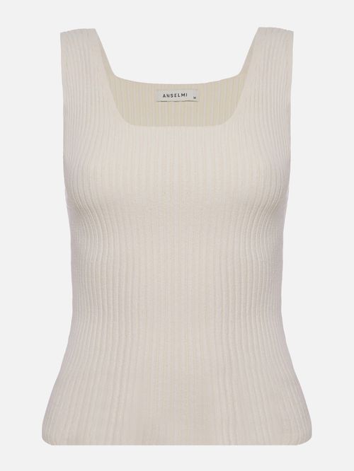 Raw Square Neck Tank Top