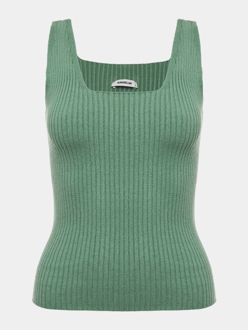 Olive Square Neck Tank Top