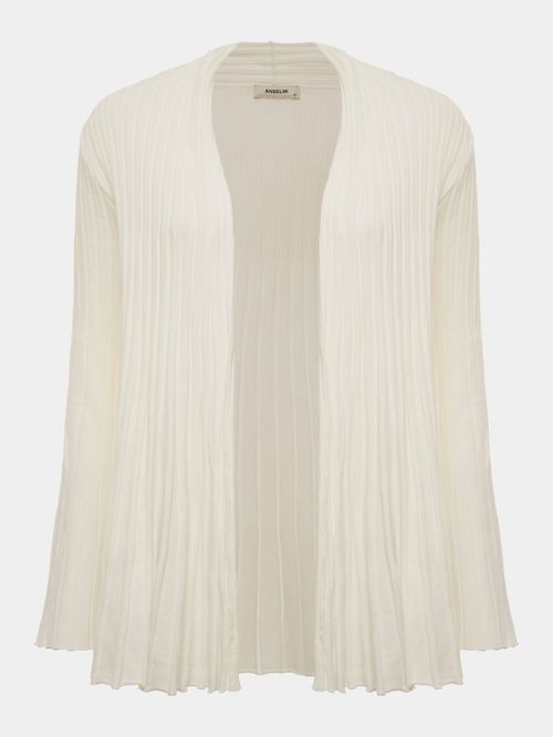 Casaco Curto Plissado Off White