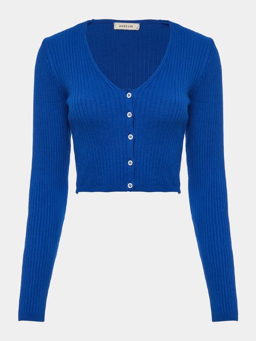 Casaqueto Cropped Azul Bic