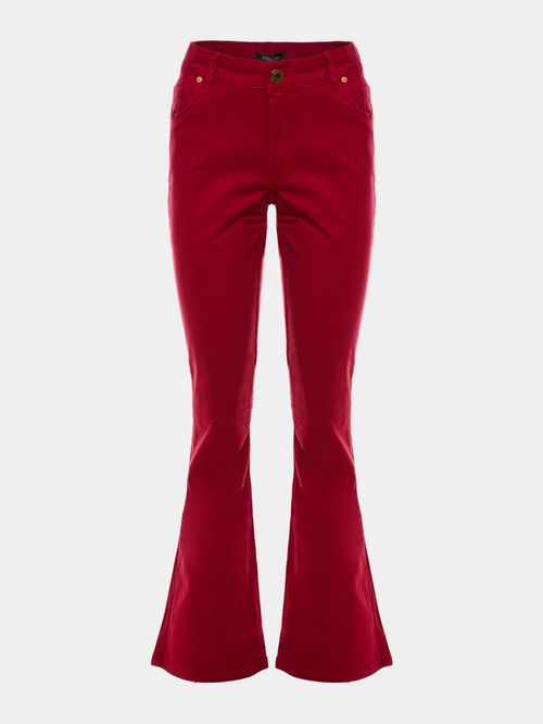 Twill Flare Red Pants