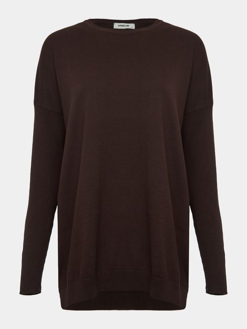 Chocolate Broad Basic Blouse