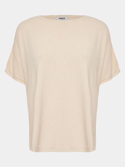 T-Shirt Ampla Decote Canoa Cru