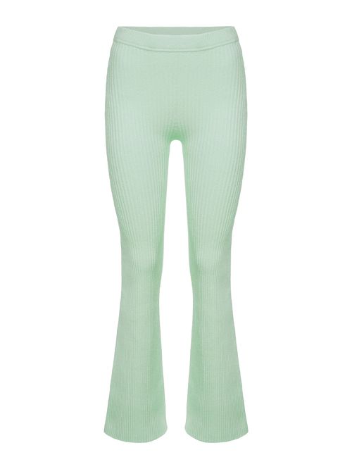 Calça Flare Canelada Limão
