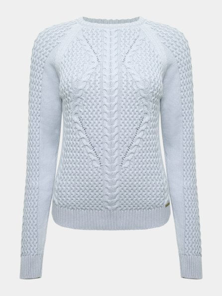 Blusa com Gola Avulsa Azul Celeste