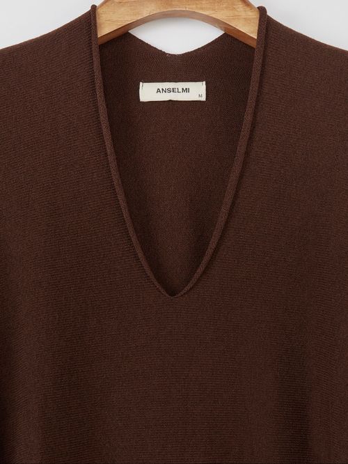 Chocolate Short Sleeve 3D Blouse