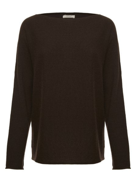 Suéter 100% Cashmere Gola Canoa Chocolate