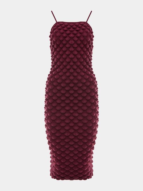 Vestido Midi Escamas Figo