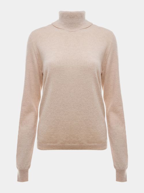 Suéter Gola Alta em Cashmere Bege