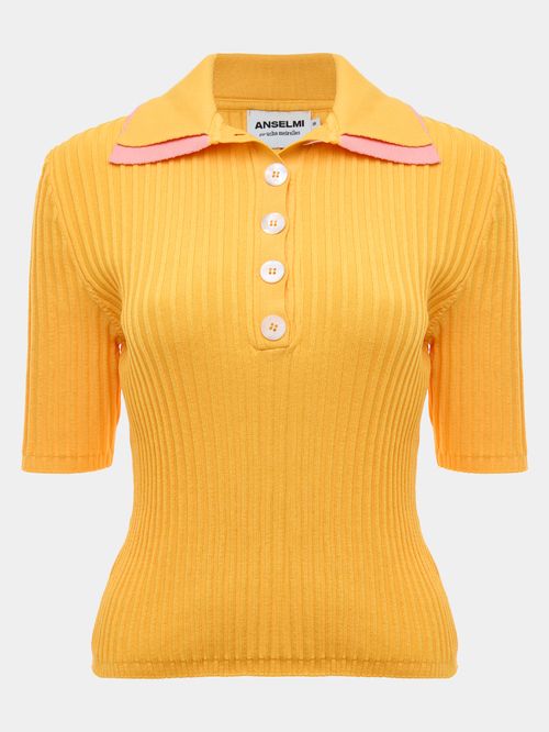 Polo Gola Dupla Anselmi + Ucha Meirelles Amarelo