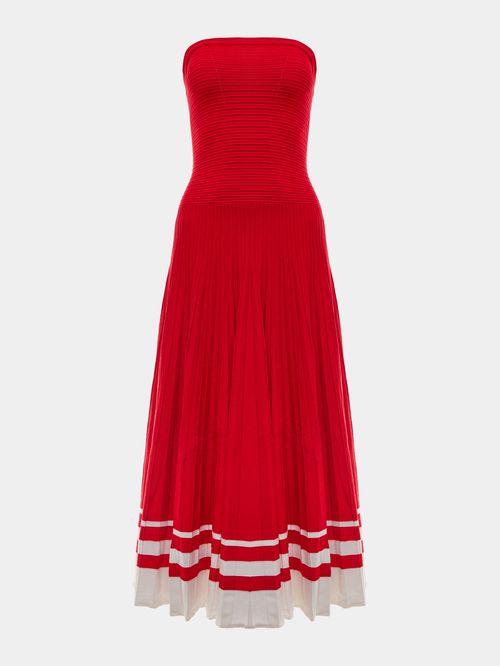 Anselmi + Ucha Meirelles Red Sleeveless Long Dress