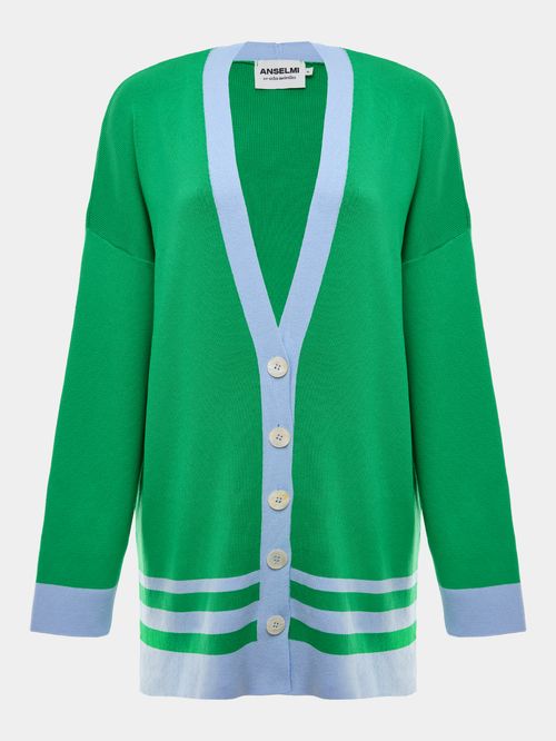 Anselmi Neo Navy Cardigan + Ucha Meirelles Citrus Green