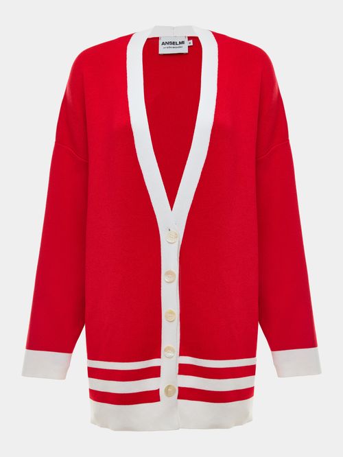 Cardigan Neo Navy Anselmi + Ucha Meirelles Vermelho