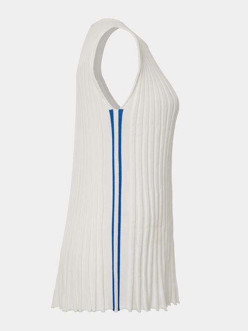 Regata Plissada Anselmi + Ucha Meirelles Off White/Azul