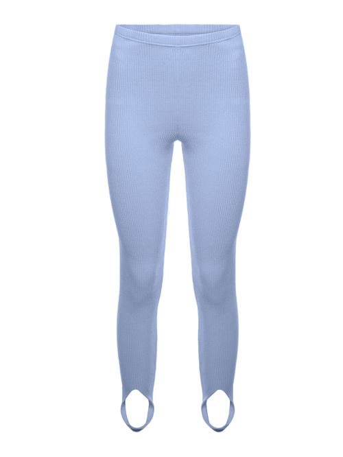 Calça Fuseau Canelada Azul Claro