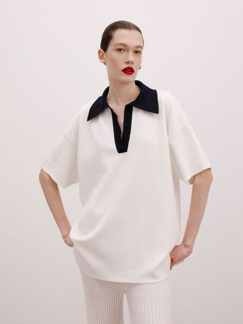 Blusa Contraste Anselmi + Ucha Meirelles Off White