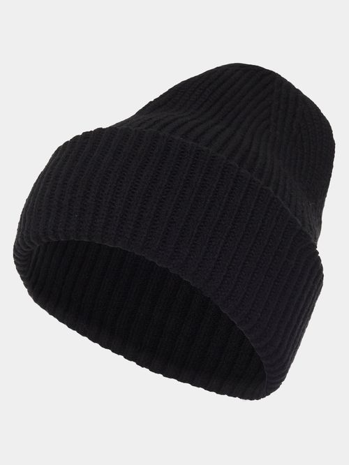 Black Ribbed Knit Hat