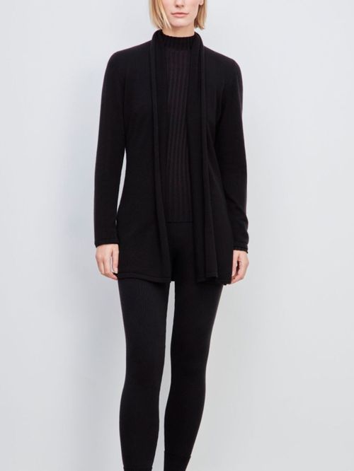 Cozy 100% Italian Cashmere Coat in Black