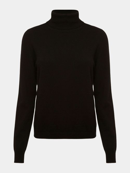 Black Cashmere Turtleneck Sweater